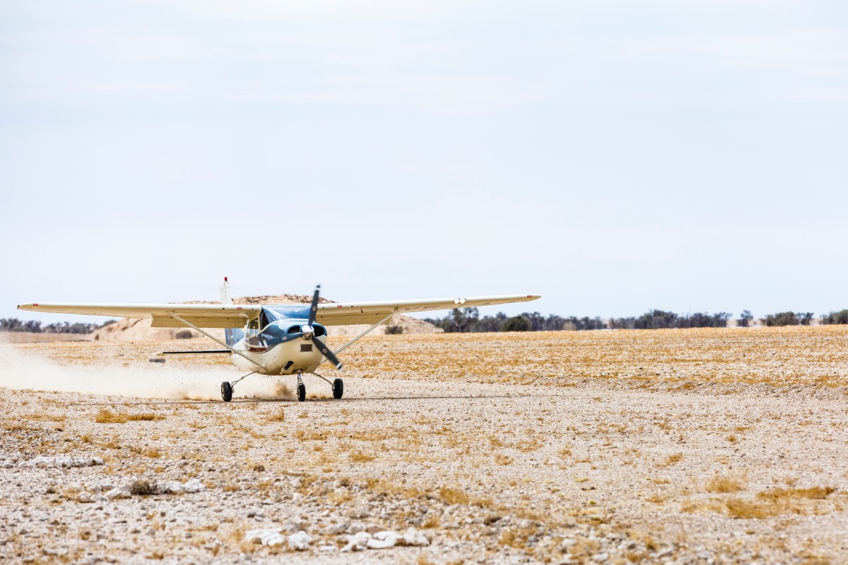 A single engine recreational aircraft at a flight training school in Australia